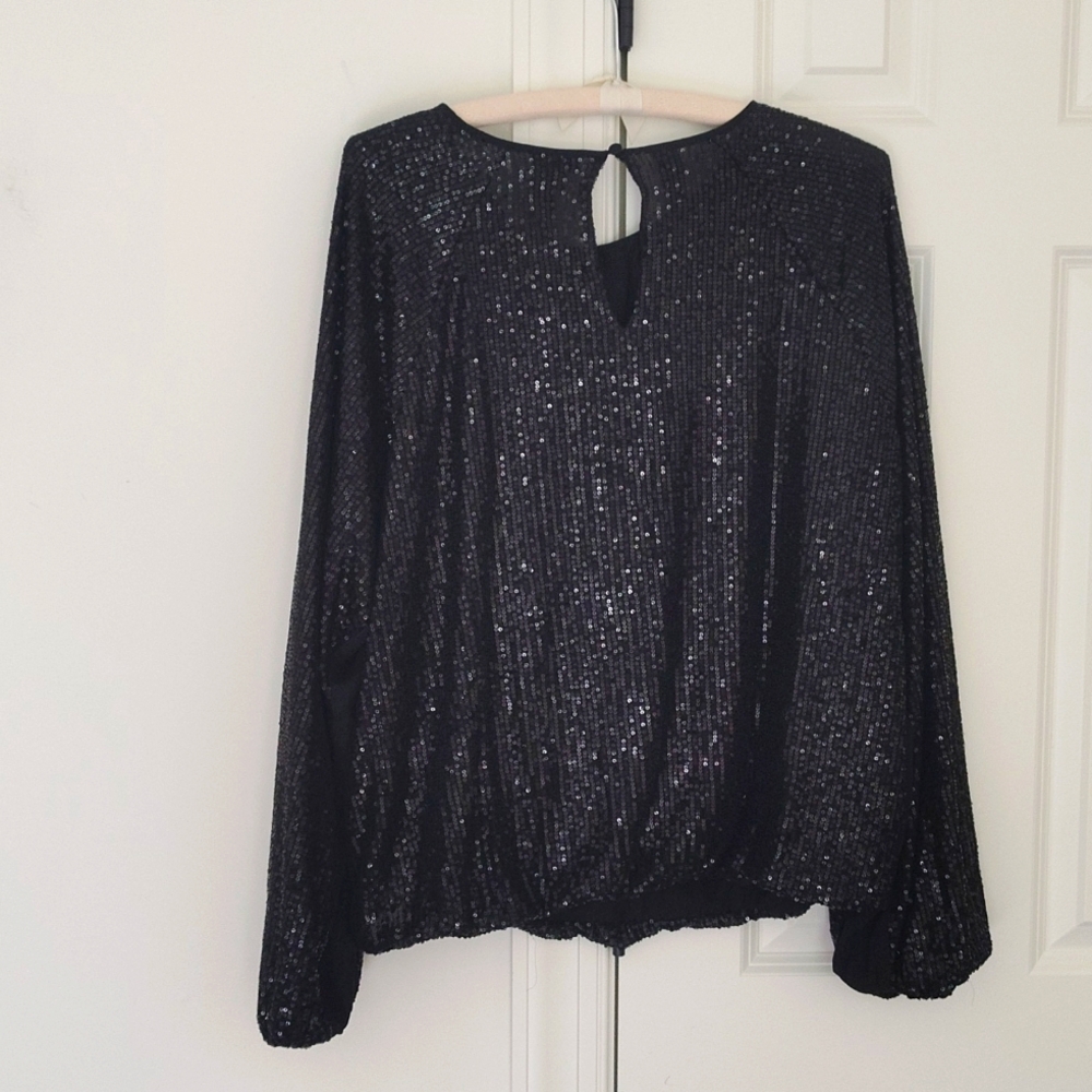NWT Torrid Sequin Bubble Hem Blouse 3X - Picture 11 of 16
